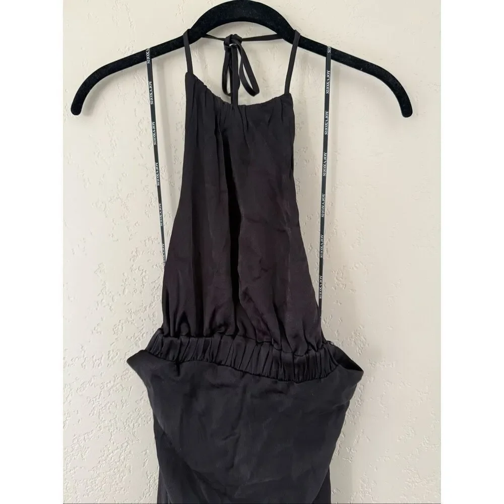 Shona Joy Ruched Open Back Halter Midi Dress - Picture 5 of 9